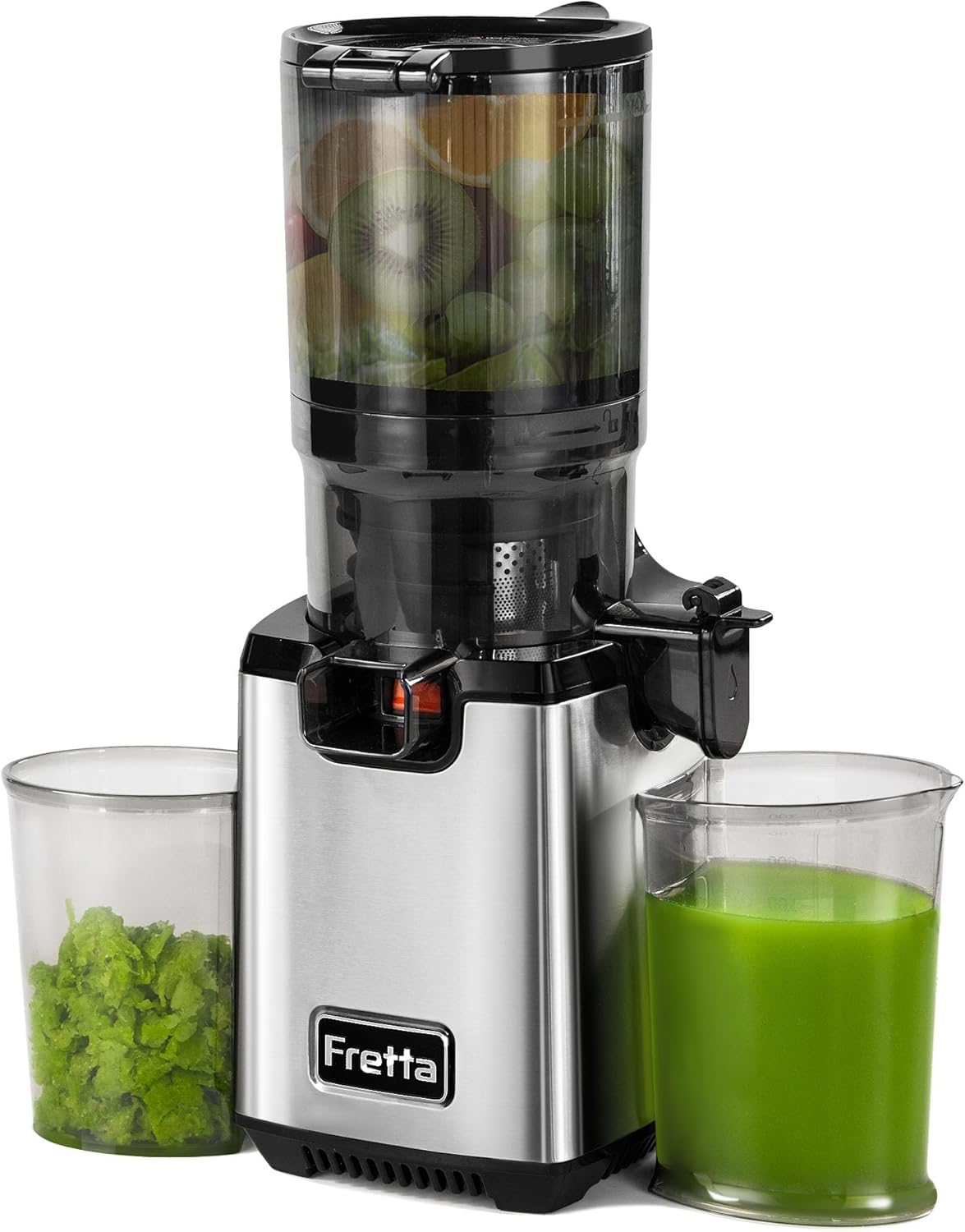 Fretta Boost F6000 Cold Press Juicer (250W, 5.3'' Wide Feed Chute, 1.8L Capacity)